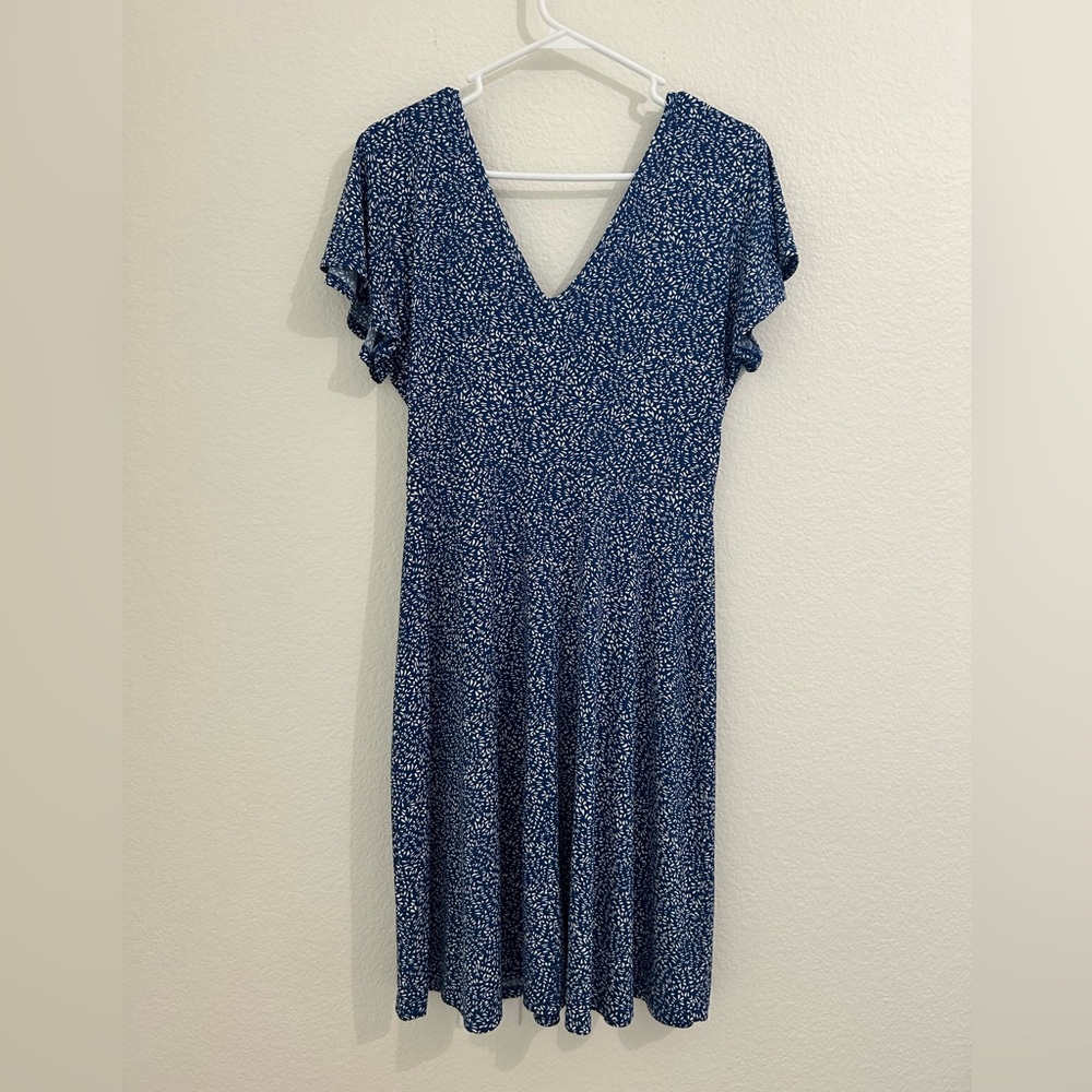 Blue dress with white flowers L